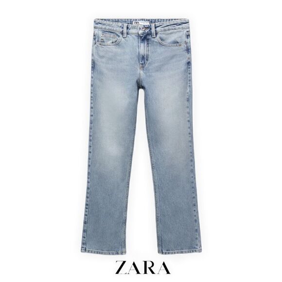 ZARA | Blue | Z1975 HI-RISE SLIM FIT JEANS - Picture 2 of 11